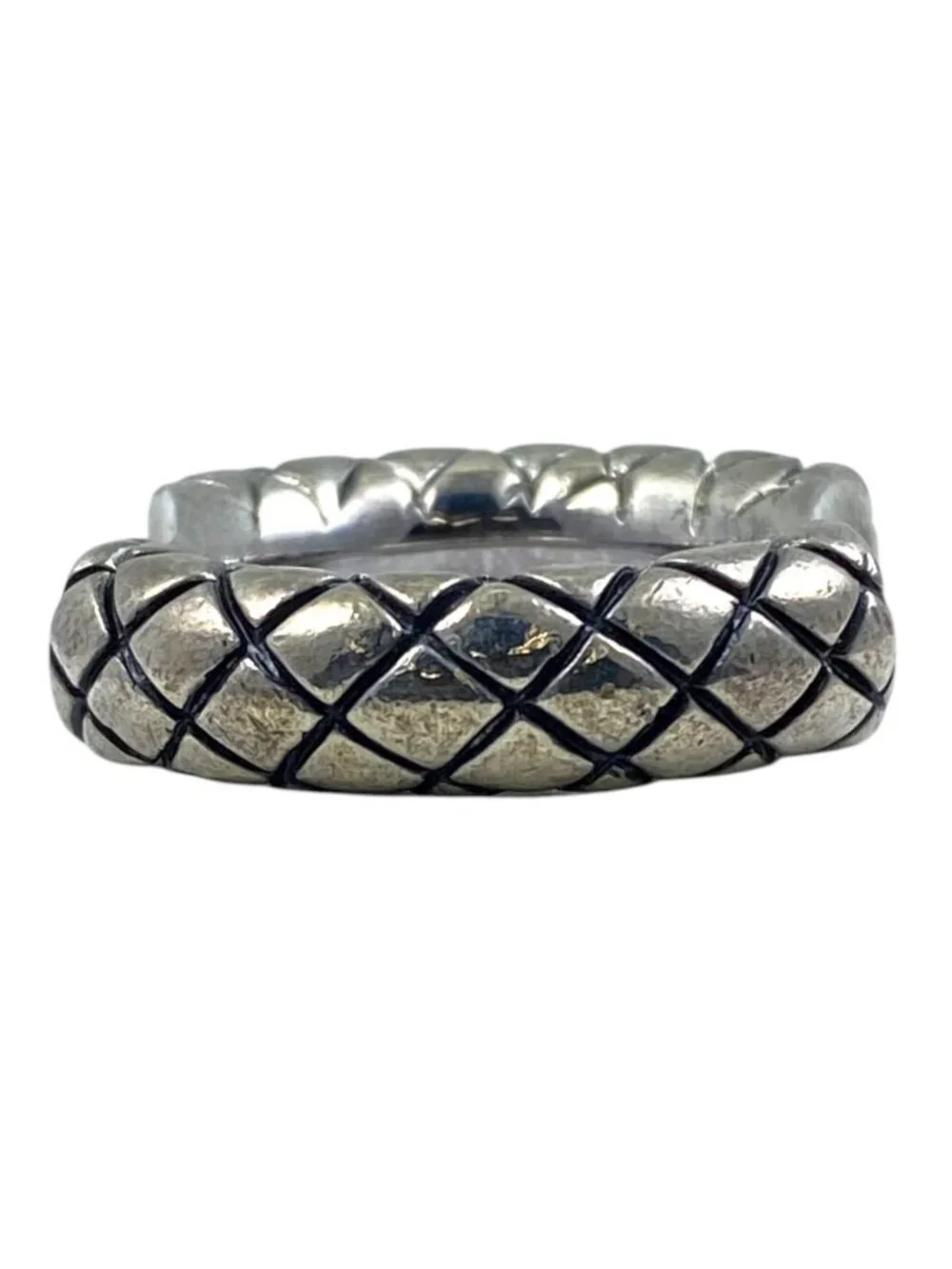 Bottega Veneta Ring Intrecciato Silver Simple